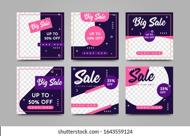 Sale banner collection for social media