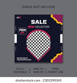 Sale banner collection and social media post design