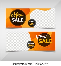 Sale banner collection. Banner template for fashion sale, business promotion, social media post, etc. Vol.39