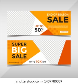 Sale banner collection. Banner template for fashion sale, business promotion, social media post, etc. Vol.51