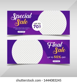 Sale banner collection. Banner template for fashion sale, business promotion, social media post, etc. Vol.70