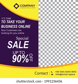 Sale banner collection. Banner template for fashion sale, business promotion, social media post, etc.