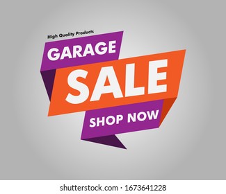 Sale banner. colorful Garage sale gradient tag. Vector poster, banner, and labels isolated.