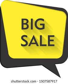 Sale banner design. Big sale vector illustration. Isolated on white background
