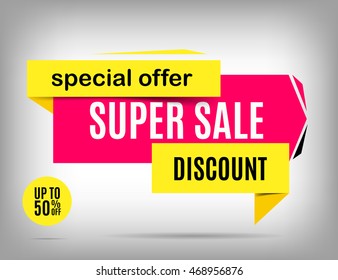 Sale banner design. Discount poster, special offer. Element for advertisement design. Sale poster. Sale tag. Sale image. Discount banner. Discount tag. Discount image. Vector illustration, eps 10