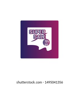 Sale banner design gradient composition. Eps 10 Vector