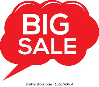 sale banner design. Icon cloud big sale. banner template. Vector illustration