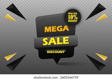 Sale banner design, mega sale, special offer, discount from 5% to 95%.Vector.EPS 10.
