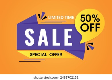 Sale banner. Design of price tags for seasonal offers. Seasonal sale banner template. Vector.