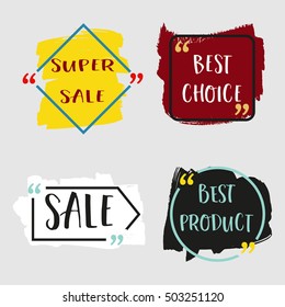 Sale banner design with quotes