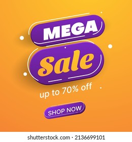 sale banner design in realistic style. business vector illustration