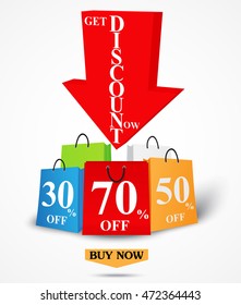 Sale Banner Design for shop and online store with Discount