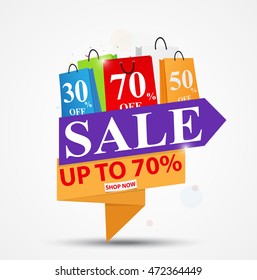 Sale Banner Design for shop and online store with Discount