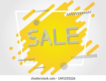 Sale banner design template. Abstract design. Vector illustration.