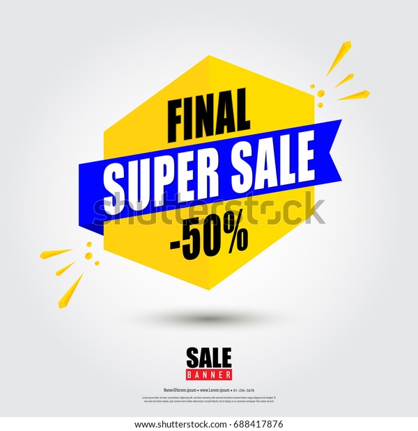 Sale Banner Design Template Creative Ideas Stock Vector (Royalty Free ...