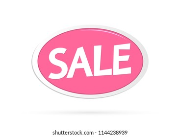 Sale banner design template, discount tag, vector illustration