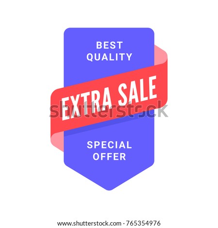 Sale banner design template. Flat speech bubble special offer discount vector illustration.