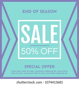 Sale banner design template. Vector illustration