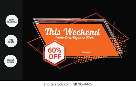 Sale Banner Design template, vector illustration.