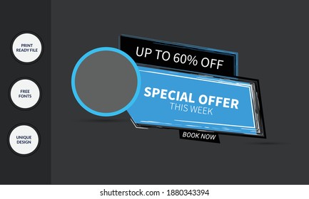 Sale Banner Design template, vector illustration.