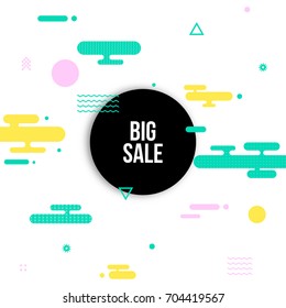 Sale banner design. Sale banner template vector illustration. Background with dynamic design, colorful pattern texture. Modern cover design
