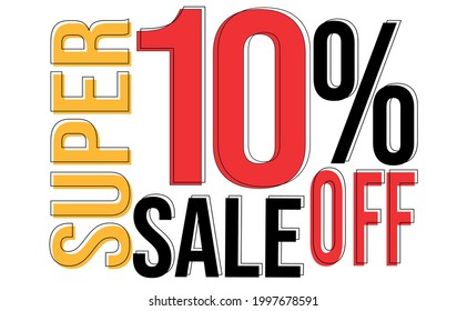 Sale banner design template with white background, big special sale with up to 40 percent off super discount, special offer of the season.
