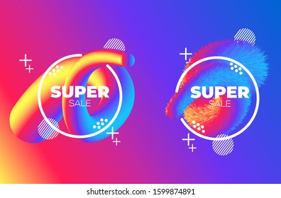 For sale banner design templates, super special sales offers. banner of the season's special offer. vector illustration