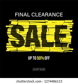 Sale Banner Design Vector.