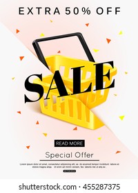 Sale banner design. Vector eps 10 format.