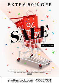 Sale banner design. Vector eps 10 format.