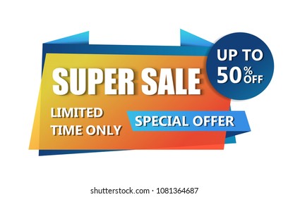 Sale Banner Design. Vector Illustration