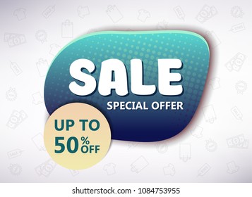 Sale Banner Design. Vector Illustration