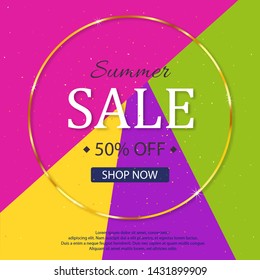Sale banner design. Vector illustration