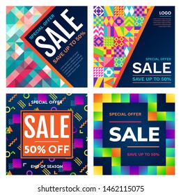 Sale banner design. Vector illustration