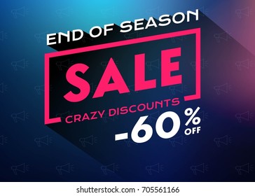 Sale Banner Design. Vector Illustration