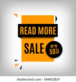 Sale banner design. Yellow discount poster. Vector, eps10.