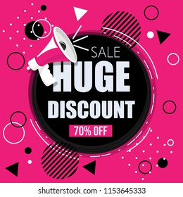 Sale banner. Discount.