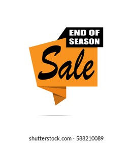 Sale banner. Discount poster. End of season. Badge. Vector illustration, eps10