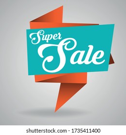 Sale banner, discount tag, special offer banner. Website sticker, color web page design. Vector illustration, eps10