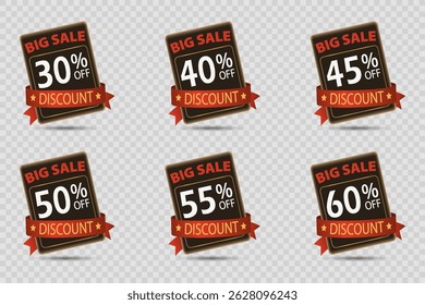 Sale banner discounts, promotion sticker. Vector illustration