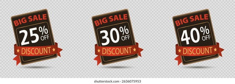 Sale banner discounts, promotion sticker. Vector illustration