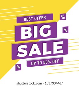 Sale banner editable vector, big sale, special offer