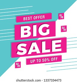 Sale banner editable vector, big sale, special offer