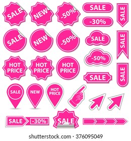 Sale banner and elements. Vector illustration EPS10