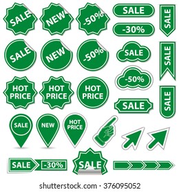 Sale banner and elements. Vector illustration EPS10