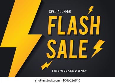 Sale Banner. Flash Sale Banner Template Design.
