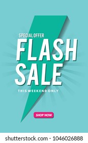 Sale Banner. Flash Sale Banner Template Design.