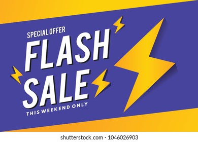 Sale Banner. Flash Sale Banner Template Design.