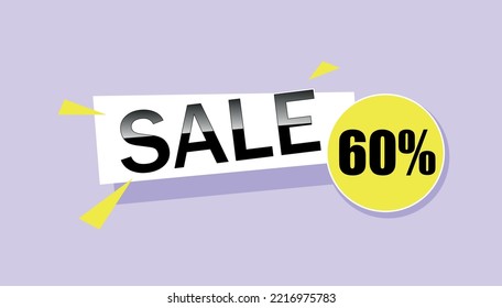 banner de venta. con elementos geométricos. Ilustración del vector