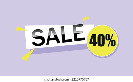 banner de venta. con elementos geométricos. Ilustración del vector